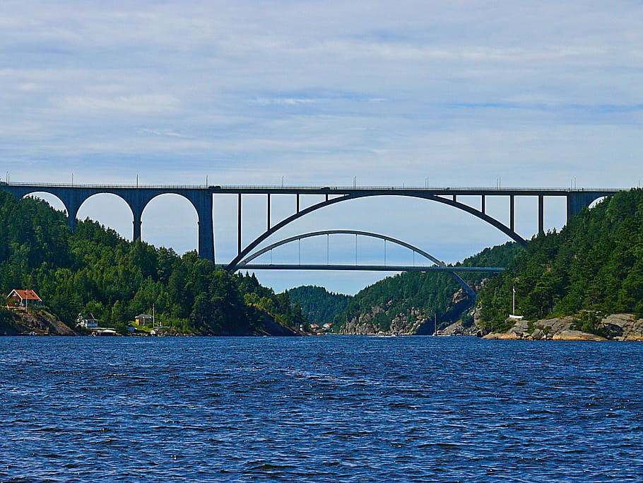svinesund, bridge, iddefjorden, ringdal fjord, limit inlet, norway, sweden, border, customs, smuggling