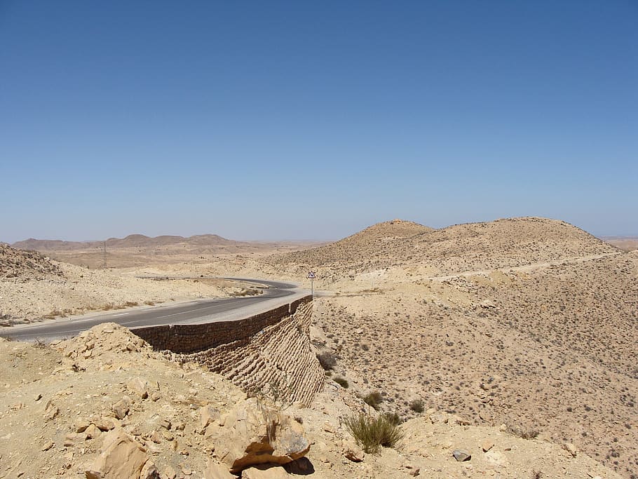 desierto, Sáhara, África, camino del desierto, camino, paisaje, seco, caliente, naturaleza, viajar