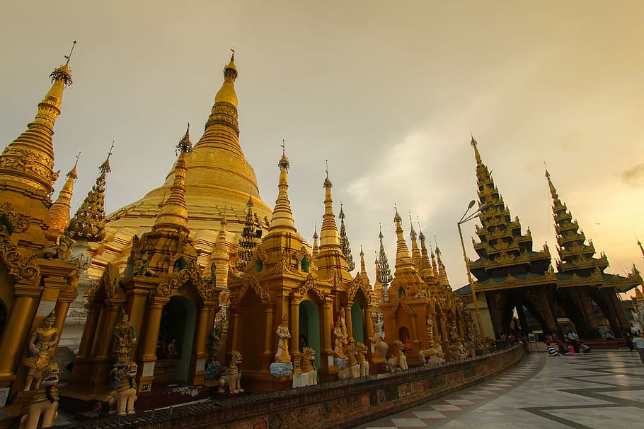myanmar, yangon, shwedagon pagoda, shwedagon, yangon-myanmar, agama, kepercayaan, kerohanian, tempat ibadah, struktur yang dibangun