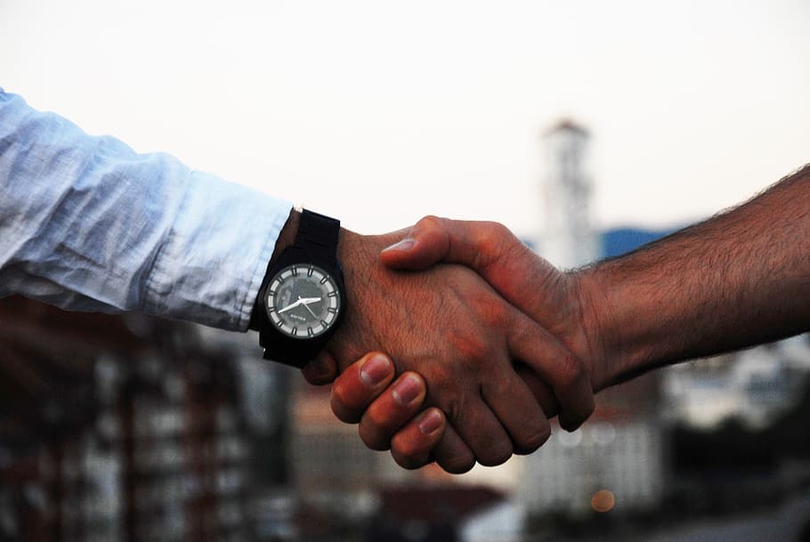 two, persons, shaking, hands, daytime, handshake, business, hand, agreement, communication