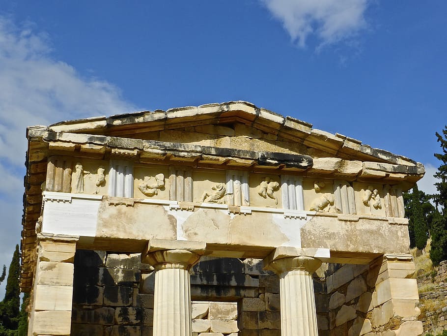 temple, roman, ruin, columns, monument, architecture, ancient, historic, marble, architectural