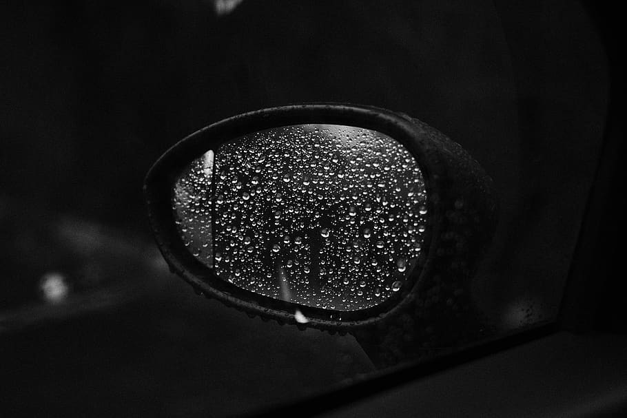 black and white, wet, water, raindrops, night, raining, close-up, indoors, glass - material, drop