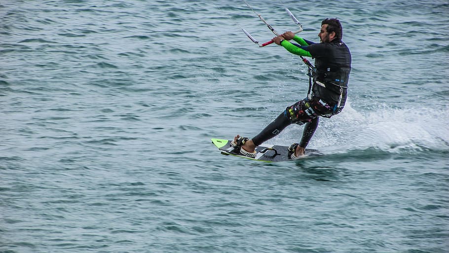kite surf, surfista, deporte, acción, actividad, embarque, agua, actividad de ocio, mar, personas reales