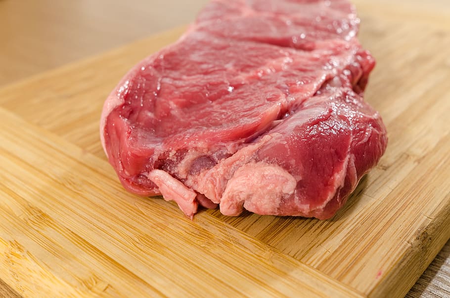 daging, kayu, daging sapi, steak, makanan, barbekyu, lada, fillet, rosemary, bistik sapi