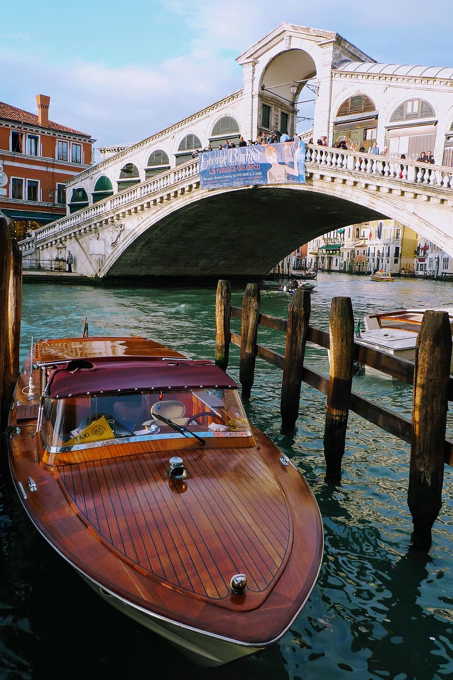 venice, rialto, bridge, boats, channel, venetian, houses, grand canal, taxi, boat-taxi