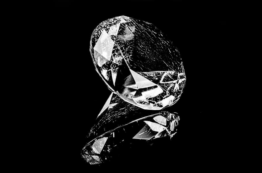clear, gemstone, reflective, surface, diamond, black, rich, brilliant, crystal, background