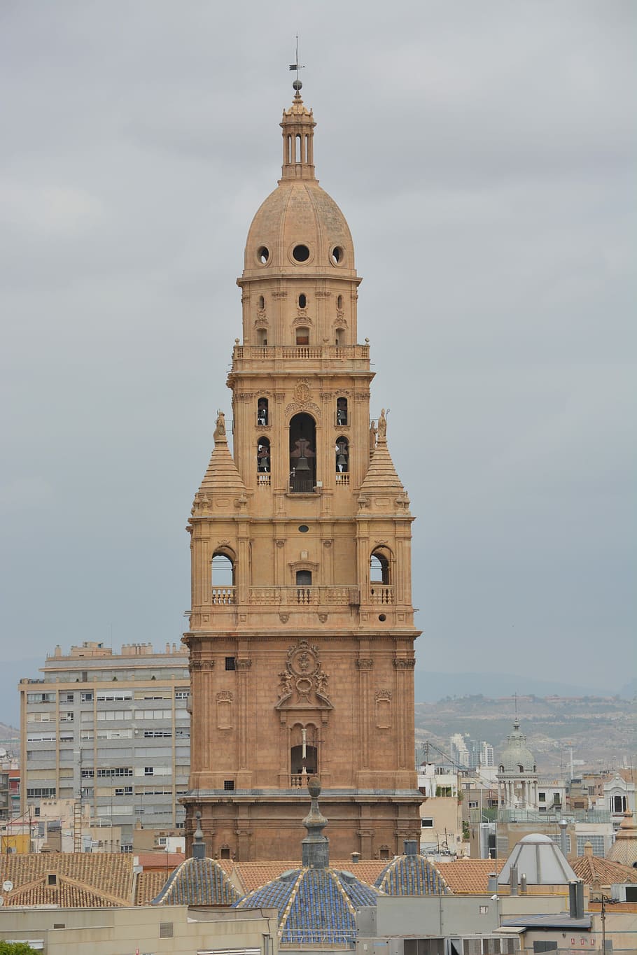 Cathedral, Murcia, Tower, tower cathedral, spain, architecture, church, bell tower, christianity, history