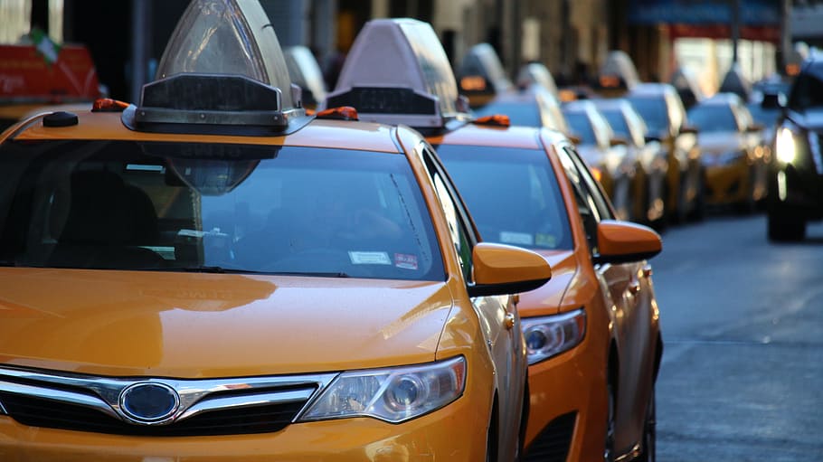mobil kuning, Taksi, Uber, Transportasi, Kota, Kuning, perkotaan, bisnis, mobil, kendaraan