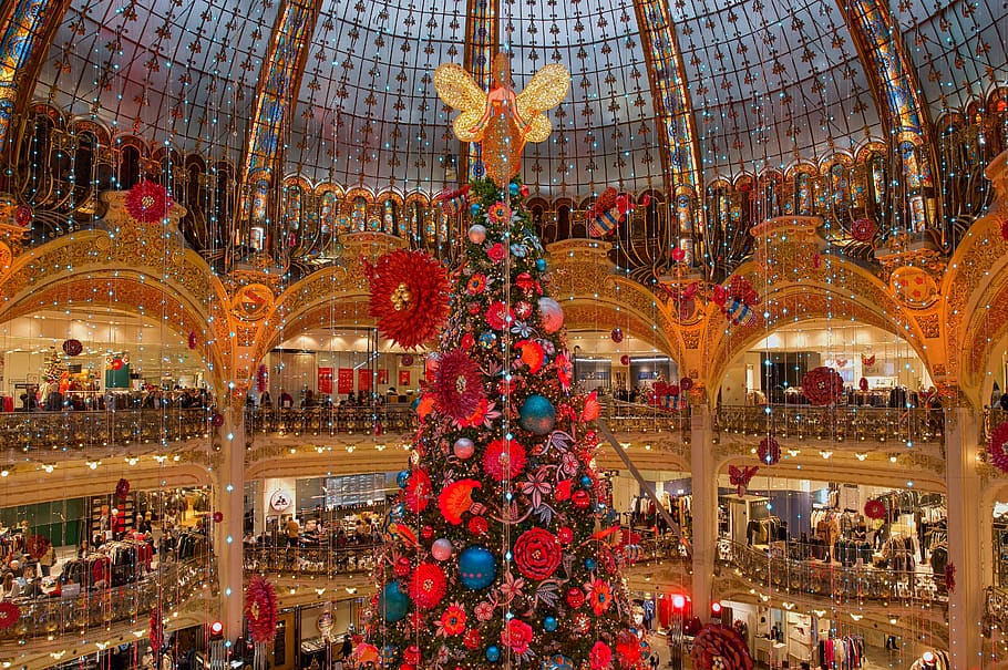navidad, diseño de interiores, edificio, tiendas, decoración, centro comercial, decoración de navidad, árbol de navidad, compras, arquitectura