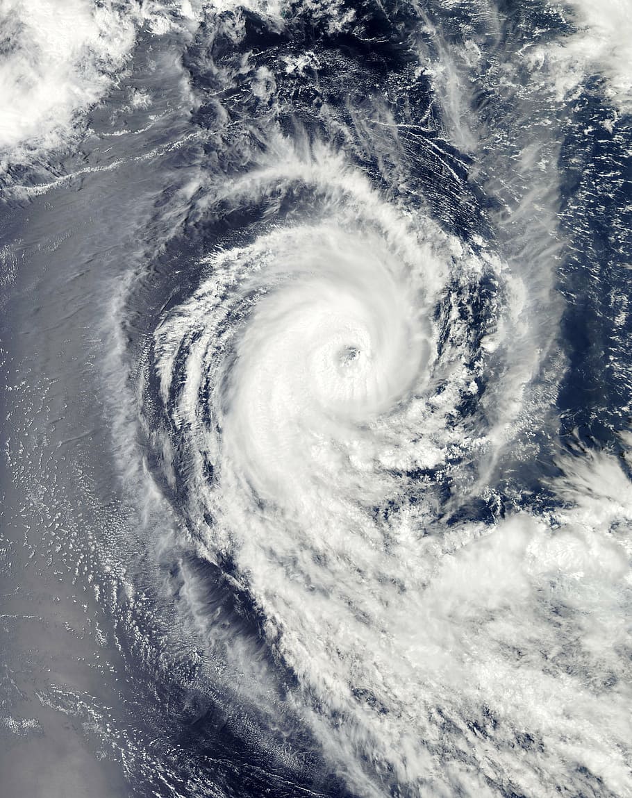 aéreo, fotografia, tufão, furacão benilde, tempestade de inverno, nuvens, ciclone tropical, tornado, ciclone, vento