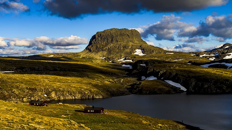 the nature of the, mountain, landscape, clouds, summer, heaven, beautiful, hårteigen, the hardangervidda mountain plateau, norway