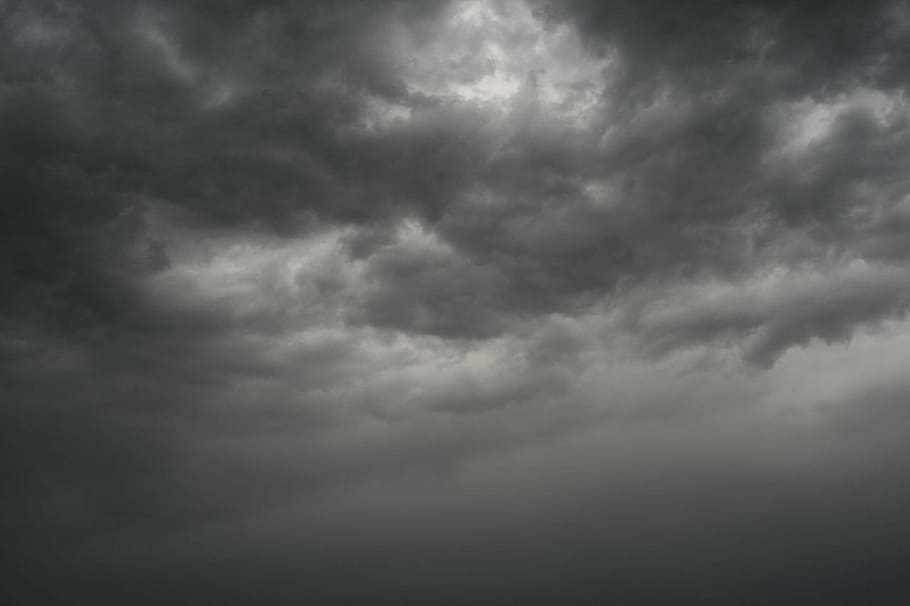 nuvens escuras, tempestade, céu, nublado, clima, escuro, noite, nuvem - céu, natureza, cloudscape