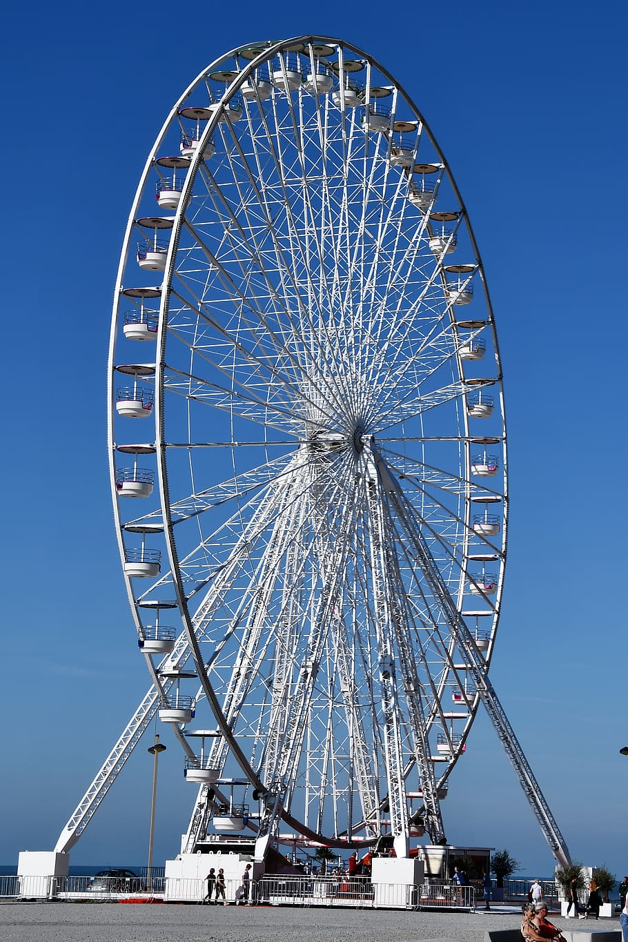 ferris wheel, white, fair, tower, sky, hobbies, high, wheel, speed, animation