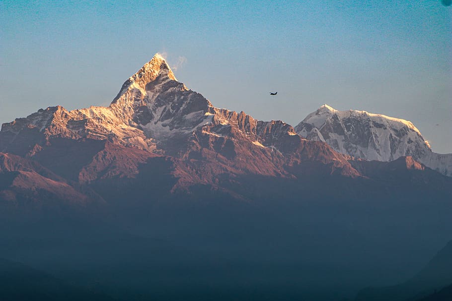 annapurna, nepal, gunung, lanskap, hiking, himalaya, salju, puncak, asia, pokhara