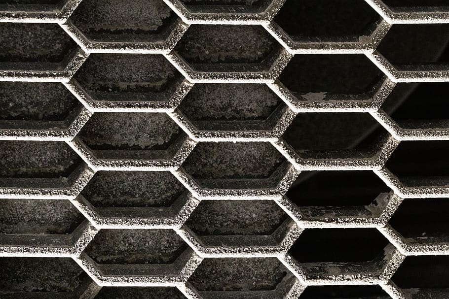 car, grille, pattern, mesh, salt, dirty, crusted, shapes, automobile, automotive