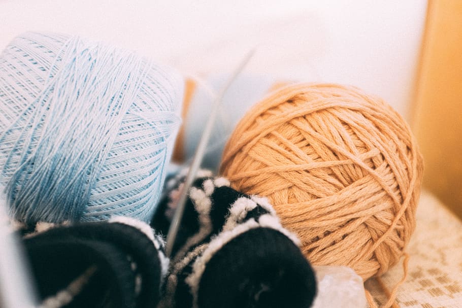 crochet, hook, knitting, yarn, Crochet hook, knitting yarn, arts and Entertainment, objects, wool, craft