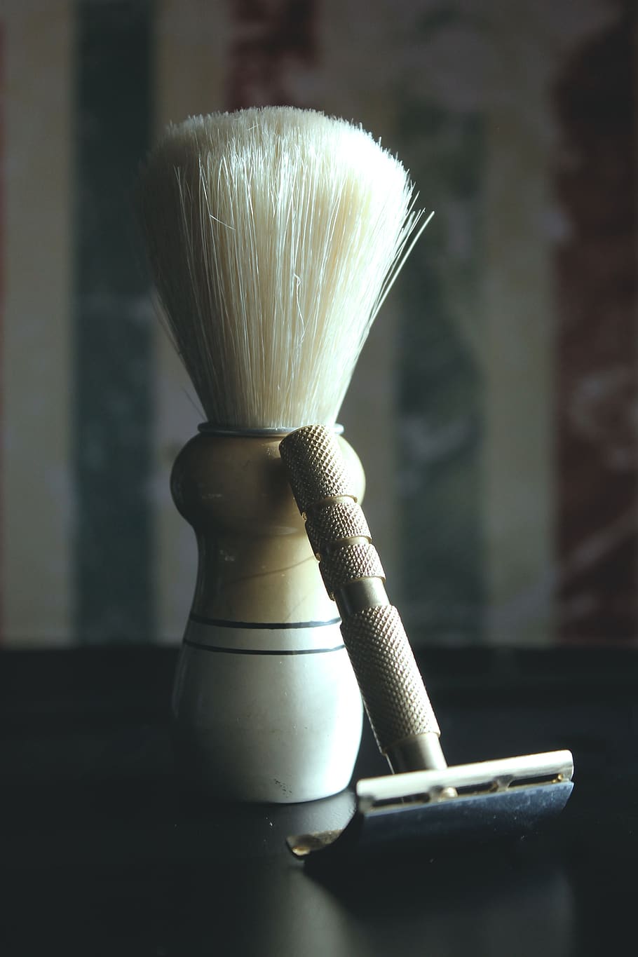razor, shaving brush holders, hair, shaving, retro, old, antique, traditional, style, body cleansing