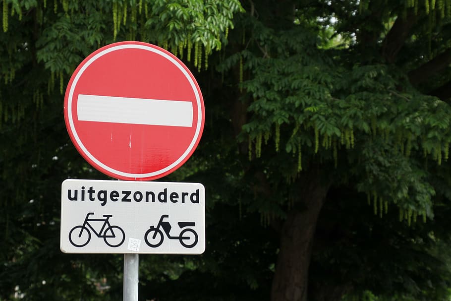 verbotsschild, prohibitory, bike, wheel, street sign, bicycles, note, sign, communication, road sign