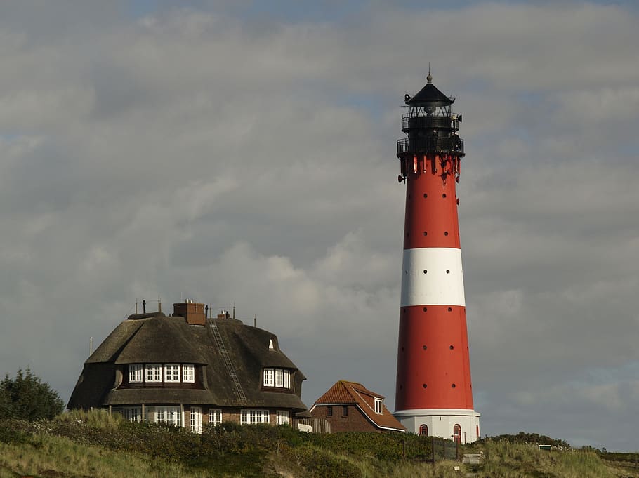 hörnum, sylt, lighthouse, island, sea, vacations, dunes, nordfriesland, coast, country houses