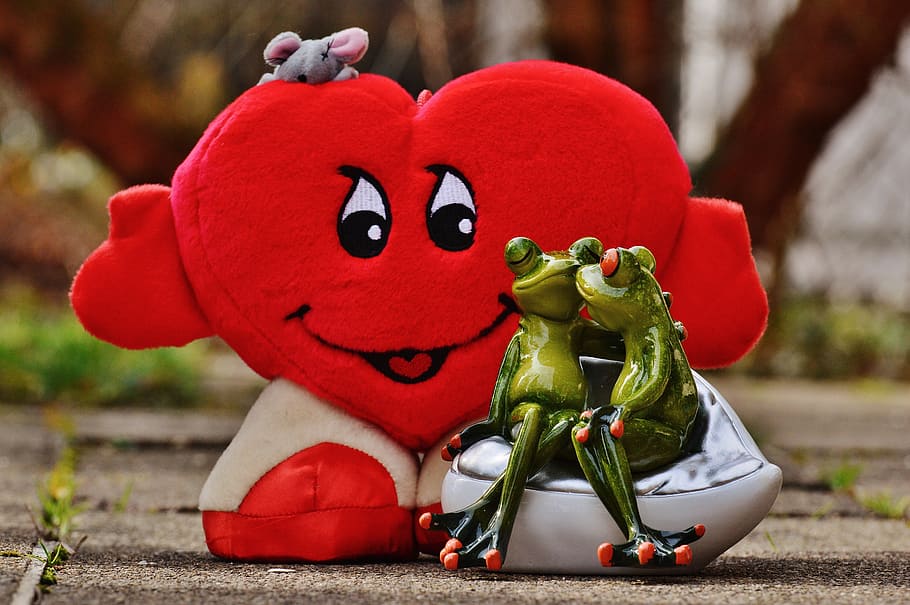 love, pair, kiss, flirt, together, cute, friendship, frogs, deco, funny