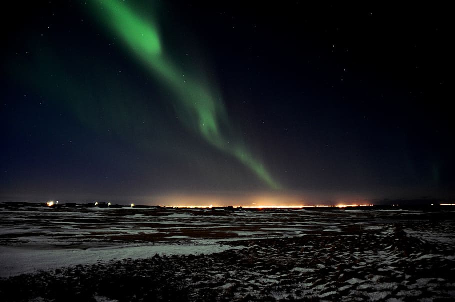 northern lights, iceland, Northern Lights, Iceland, light phenomenon, night, aurora polaris, beauty in nature, dramatic sky, nature, atmospheric mood
