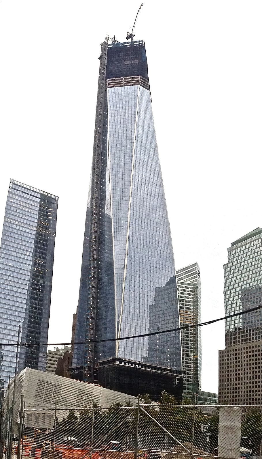 architecture, building, spire, construction, day, panoramic, ground zero, america, city, downtown