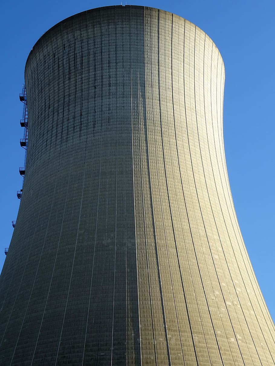 cooling tower, nuclear power, power plant, nuclear power plant, atomic energy, nuclear, shut down, built structure, architecture, low angle view