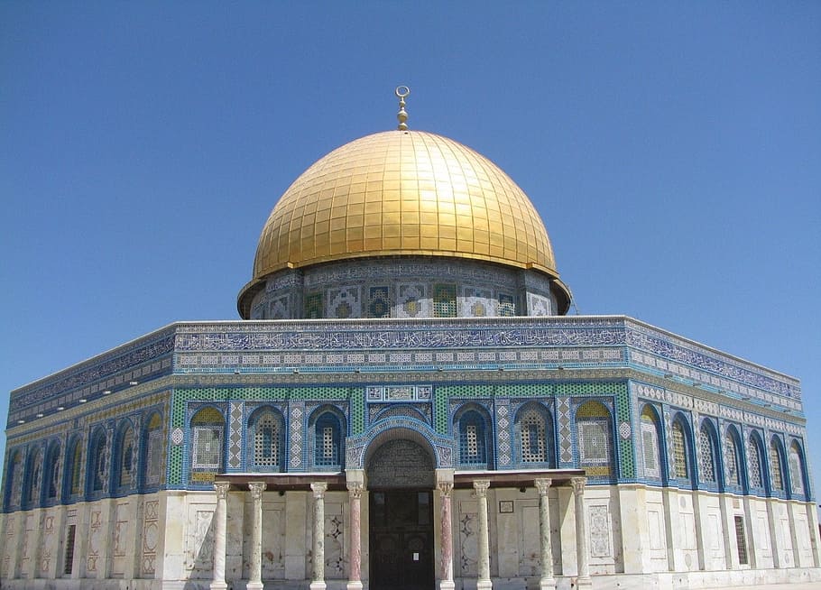 Dome Of The Rock, Shrine, Temple, Old, city, jerusalem, dome, architecture, built structure, building exterior