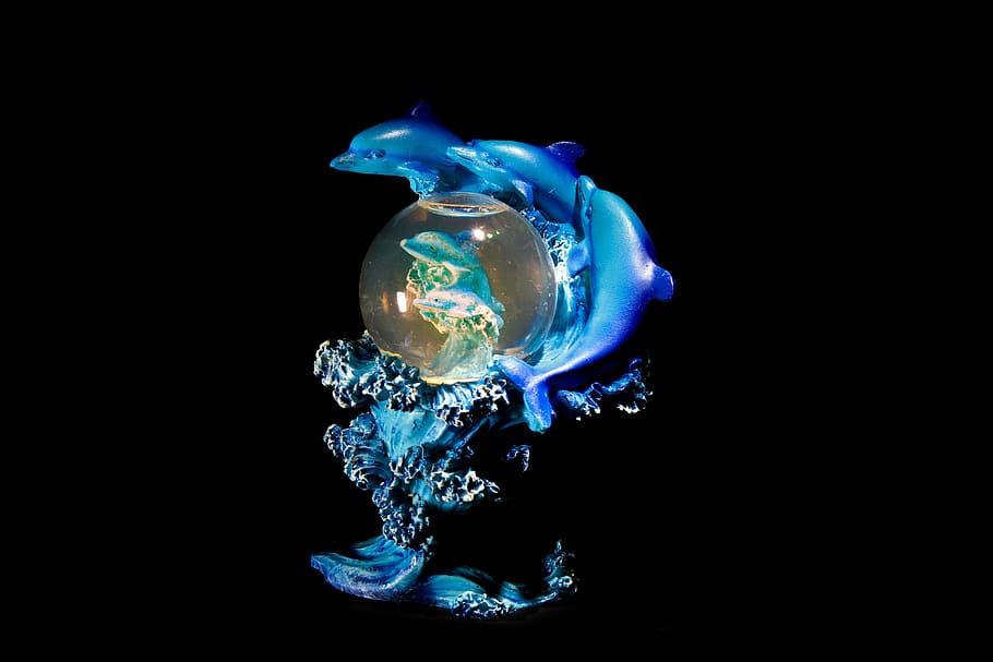 青 セラミック イルカ 水 グローブ デジタ 壁紙 魚 ボール ガラス玉 Pxfuel