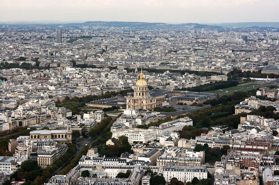 invalides, tomb of napoleon, paris, dome, architecture, built structure, building exterior, city, cityscape, building