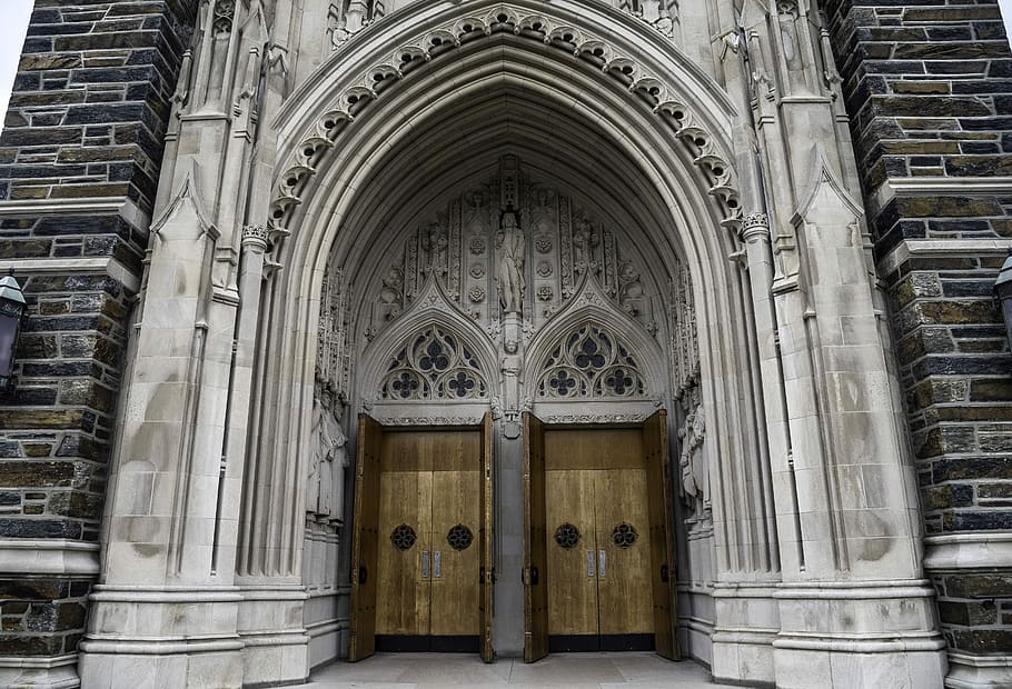 cathedral door archway, durham, north, carolina, Cathedral, Door, Archway, Duke Chapel, Durham, North Carolina, architecture