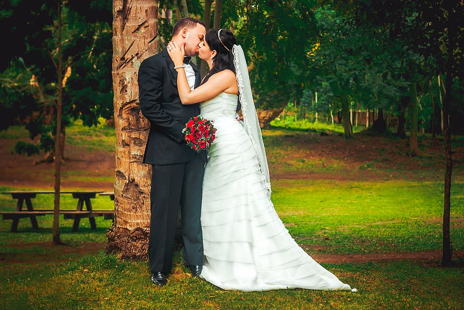wedding, grooms, embracing each other, kiss, emgombe, republic, dominican kiss, married, ceremony, nuptials