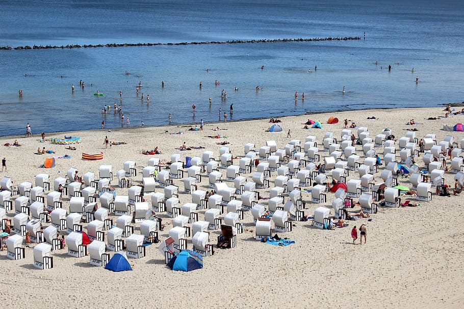 rügen island, rügen, summer, sun, beach, sea, swim, beach chair, sand, land Pxfu