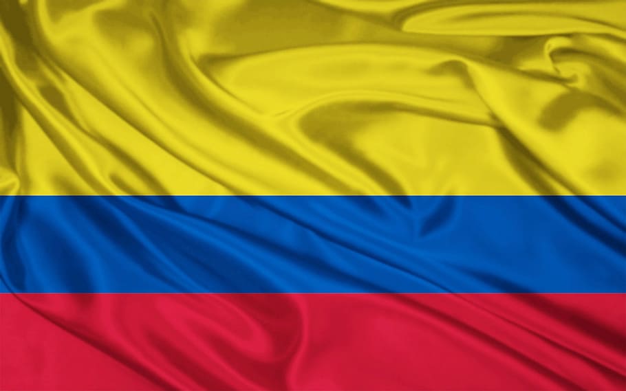 columbian flag, Colombia, Home, Flag, patriotism, satin, symbol, silk, national Landmark, illustration