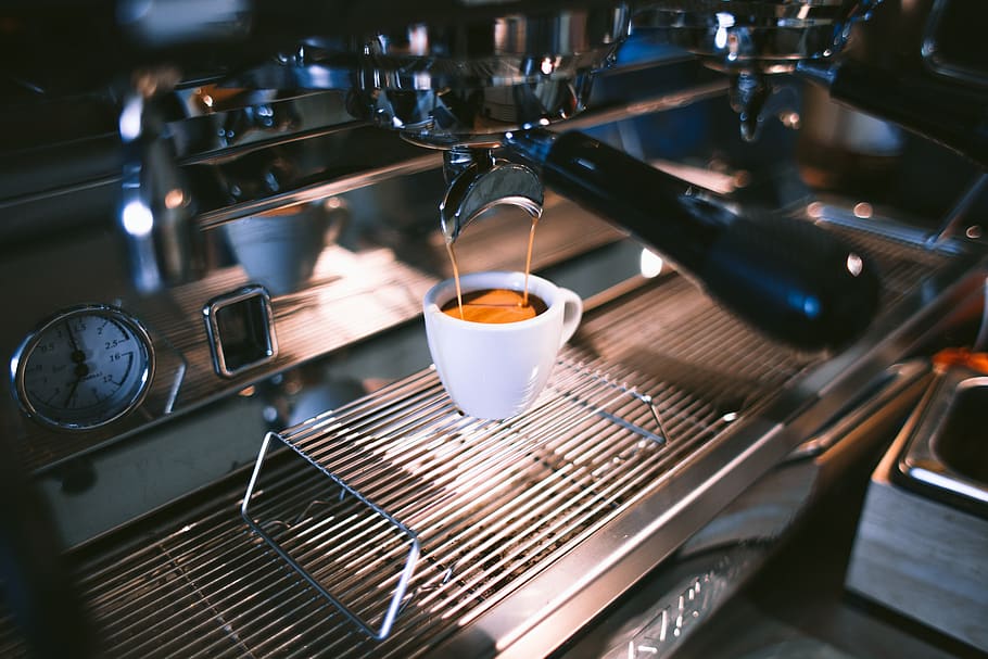 espresso, coffee, machine, bar, restuarant, black, coffee cup, cup, drink, equipment