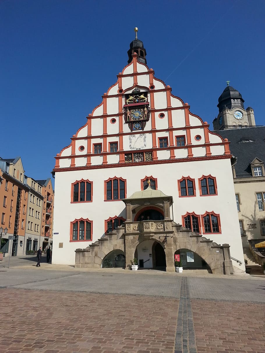 Town Hall, Plauen, Saxony, architecture, church, europe, famous Place, built Structure, building Exterior, history