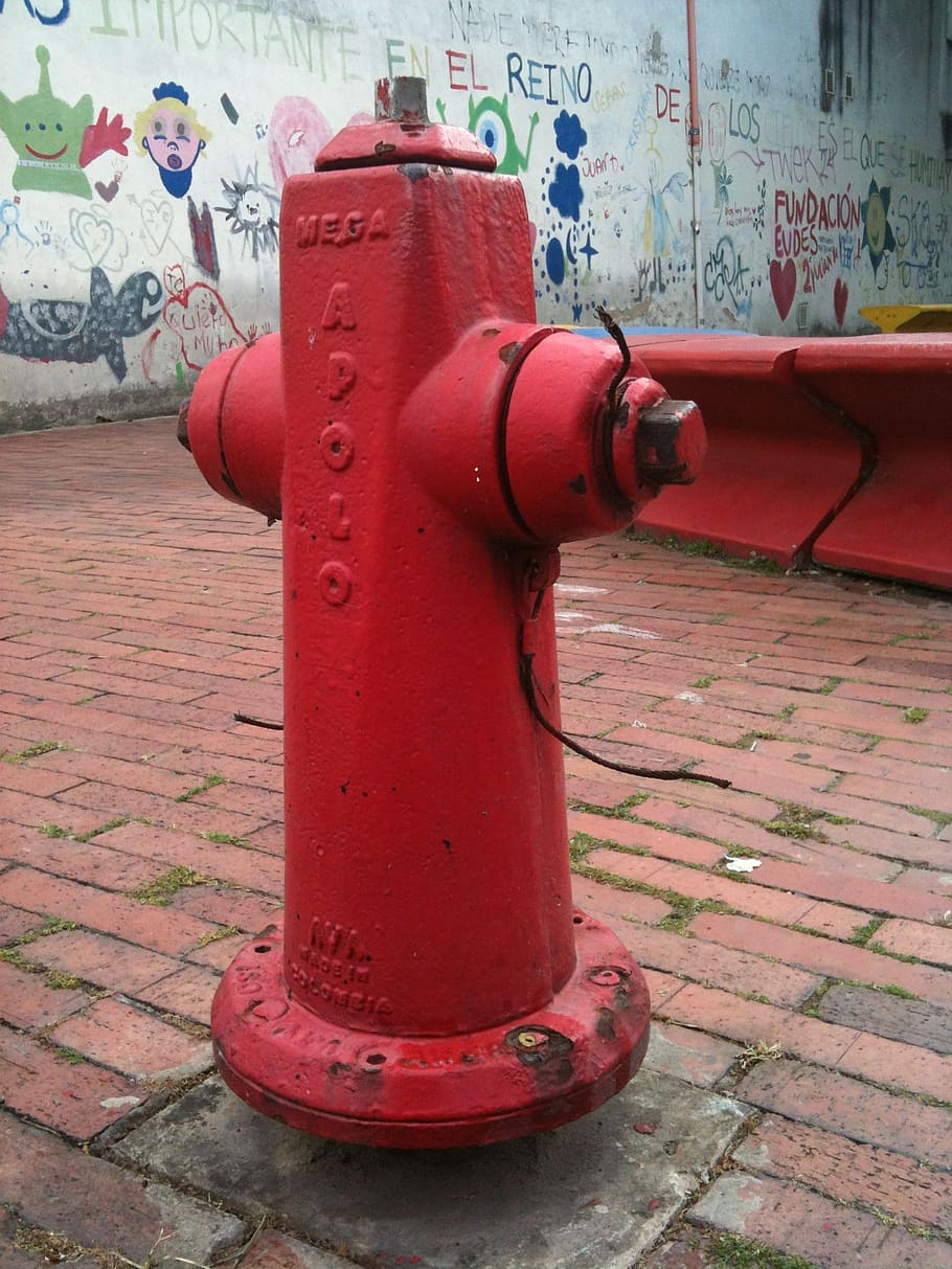 water, fire, red, fire Hydrant, metal, security, safety, protection, day, footpath