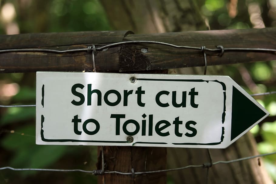 short, cut, toilets signag e, Ad, Bathroom, announce, announcement, direction, dont, info