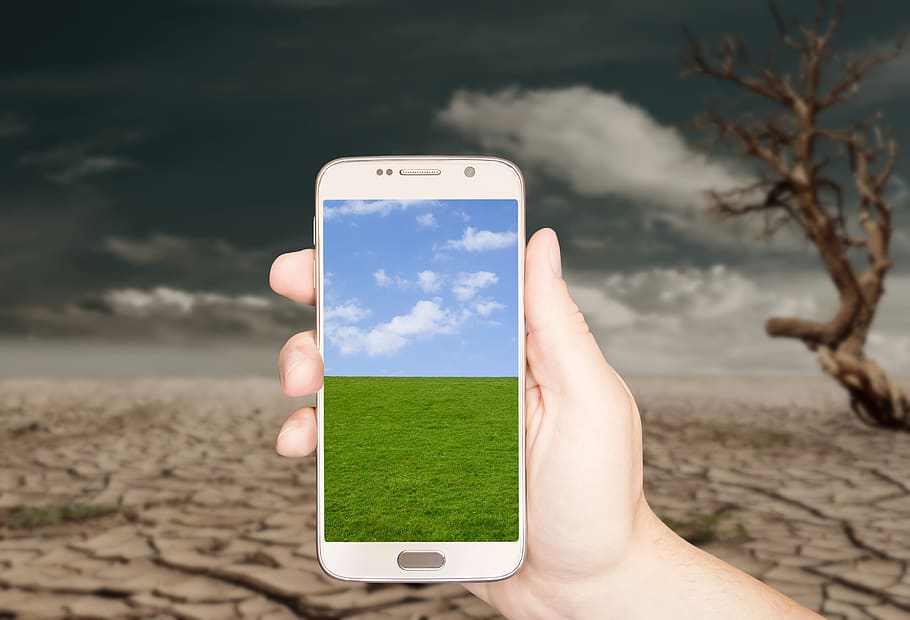 climate, change, global, warming, drought, desert, grass, meadow, phone, evolution