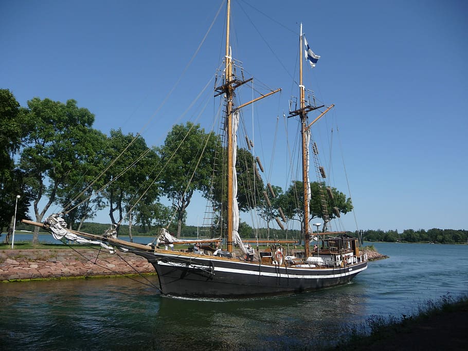 Sailing, Sailing, Sailing Boat, Old, Rigs, boat, sailing, old rigs, strings, nautical vessel, water