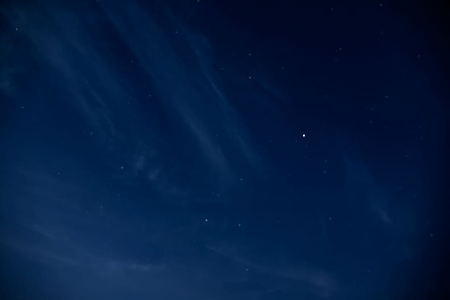 view, night sky, nature, sky, clouds, night, constellations, stars, blue, white