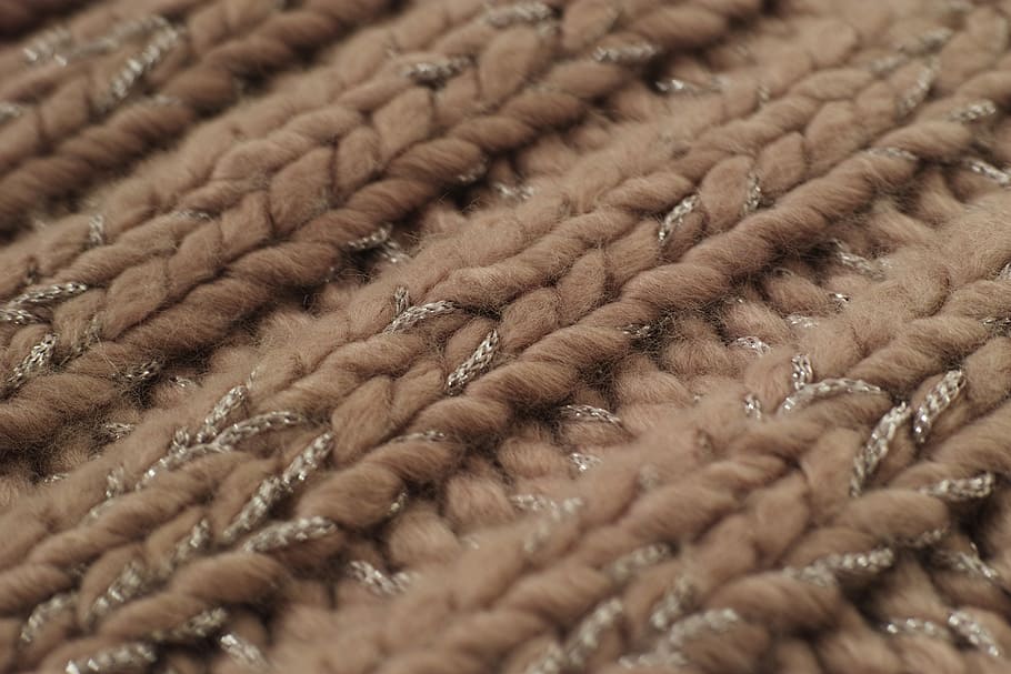 brown knit textile, fabric, wool, yarn, kazakh, cardigan, weaving, production, painted, hot