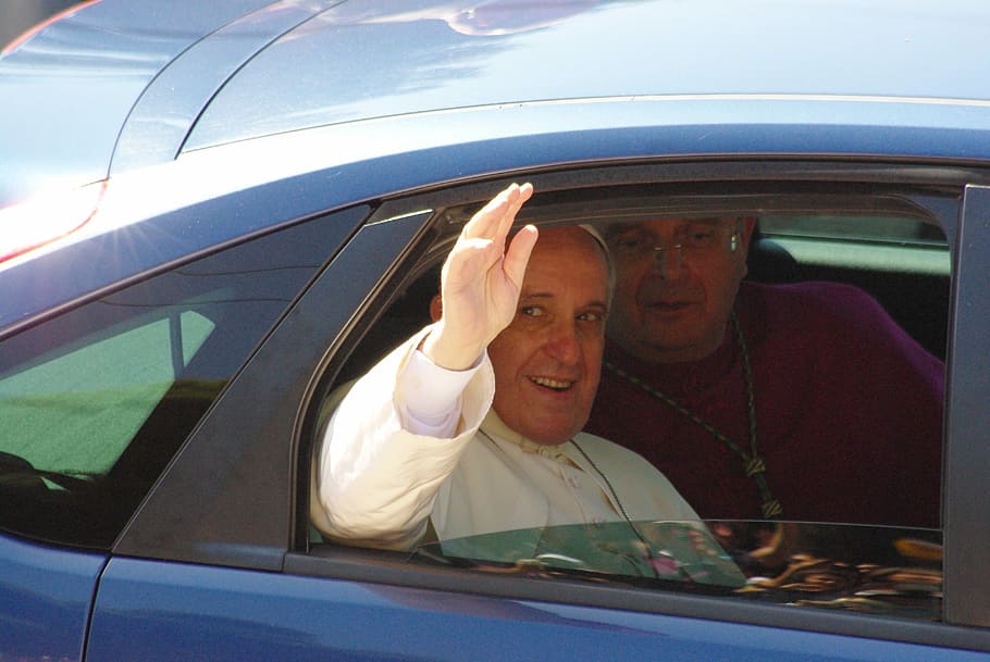 pope francis, Pope, Francis, Cagliari, Vatican, Auto, pope, francis, hello, hand, greetings
