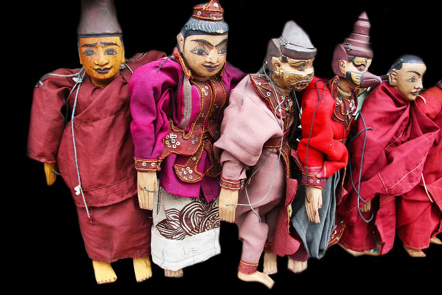 títeres, marionetas, muñecas, juguete, religión, estatua, tradición, tradicional, festival, asiático