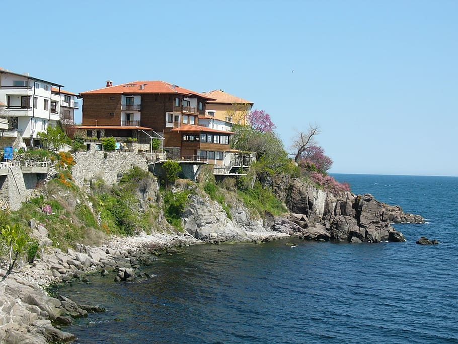 sozopol, sea, holiday, bulgaria, black sea, view, water, built structure, architecture, building exterior