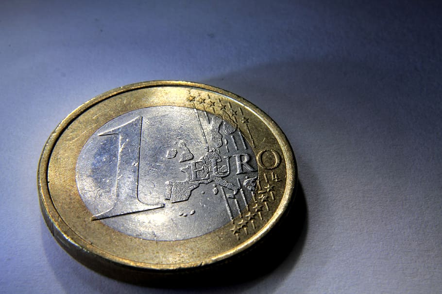 koin, euro, uang, mata uang, logam, uang receh, specie, bayar, berkilau, nilai