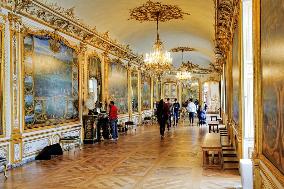 Chateau, Chantilly, Francia, Picardía, en el interior, silla, lujo, arquitectura, estilo barroco, café