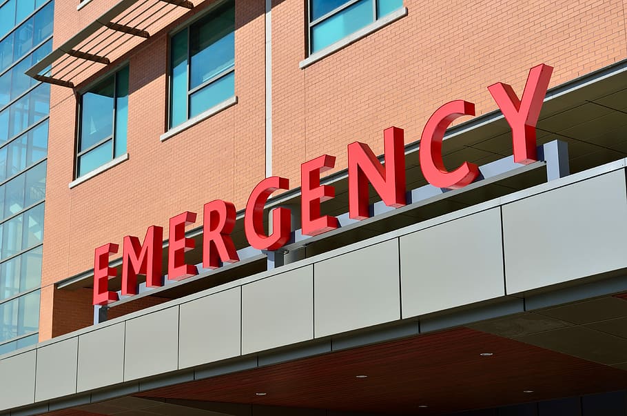 Señalización de emergencia del hospital, Emergencia, señalización, servicios de emergencia, hospital, medicina, atención médica, urgencia, médico, ambulancia