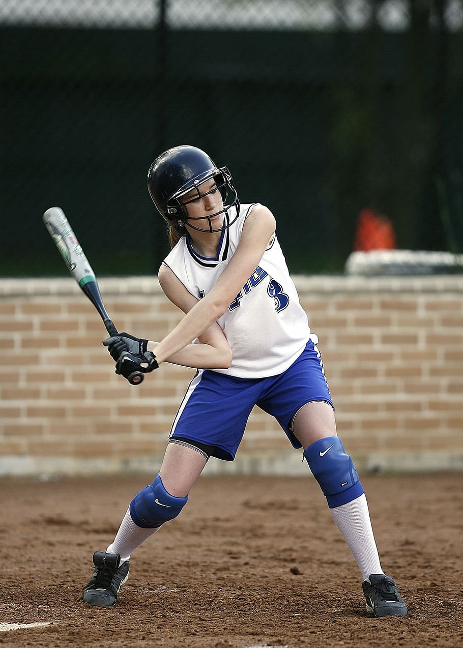 softball, batter, female, player, hitter, game, competition, action, teen, teenager