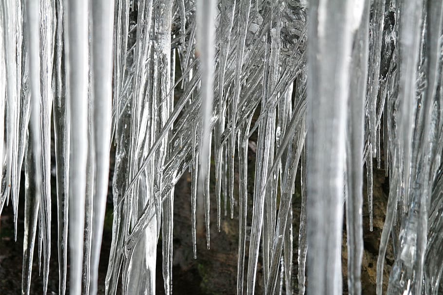 ice, icicle, cold, snow, frozen, stalactites, winter, frost, askew, oblique